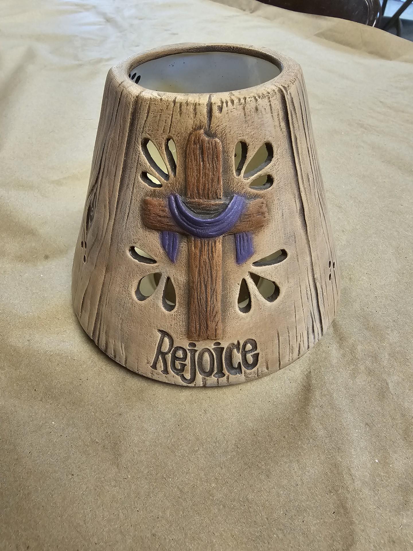 Rejoice candle topper